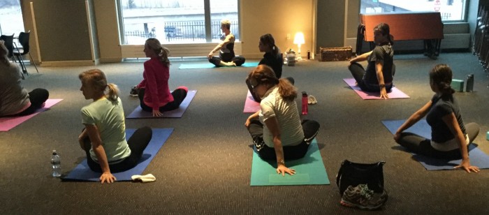 Yoga at your workplace at noon or after work.