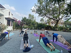 Outdoor yoga