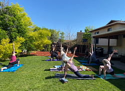 Backyard yoga